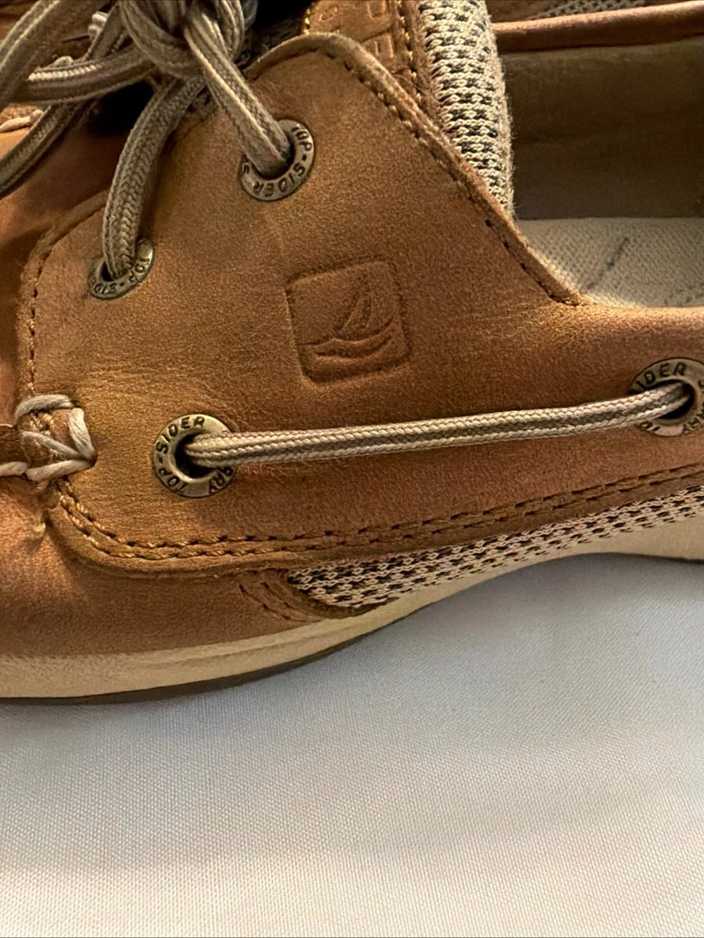 Sperry Tan Leather Moccasin-Style Boat Shoes